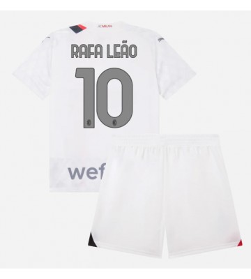 AC Milan Rafael Leao #10 Borta Kläder Barn 2023-24 Kortärmad (+ Korta byxor)